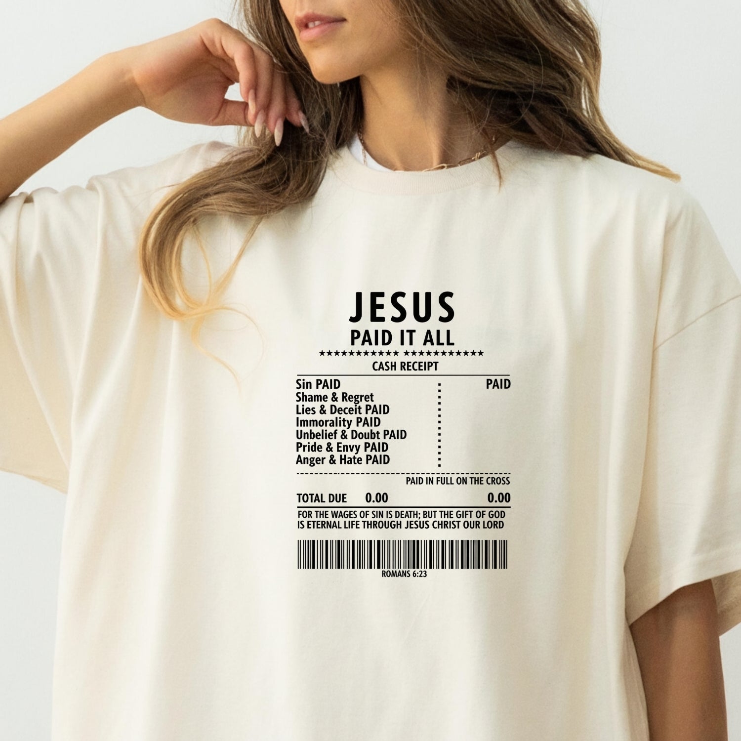 Jesus Paid It All Shirt – Christian Worship Tee, Faith-Based Graphic Shirt