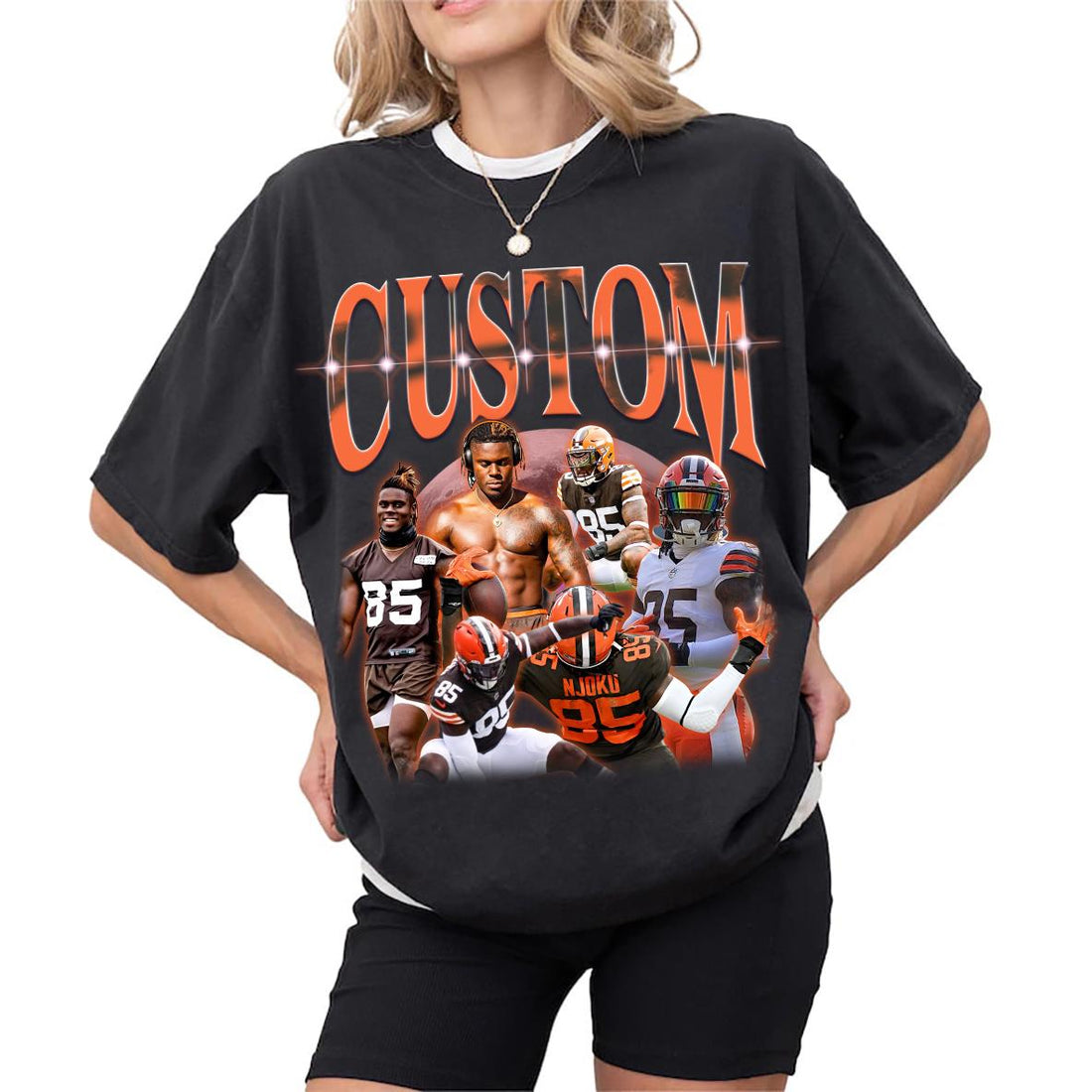 Custom Bootleg Sports Shirt – Vintage Rap Tee Style Personalized Football, Baseball & Basketball T-Shirt