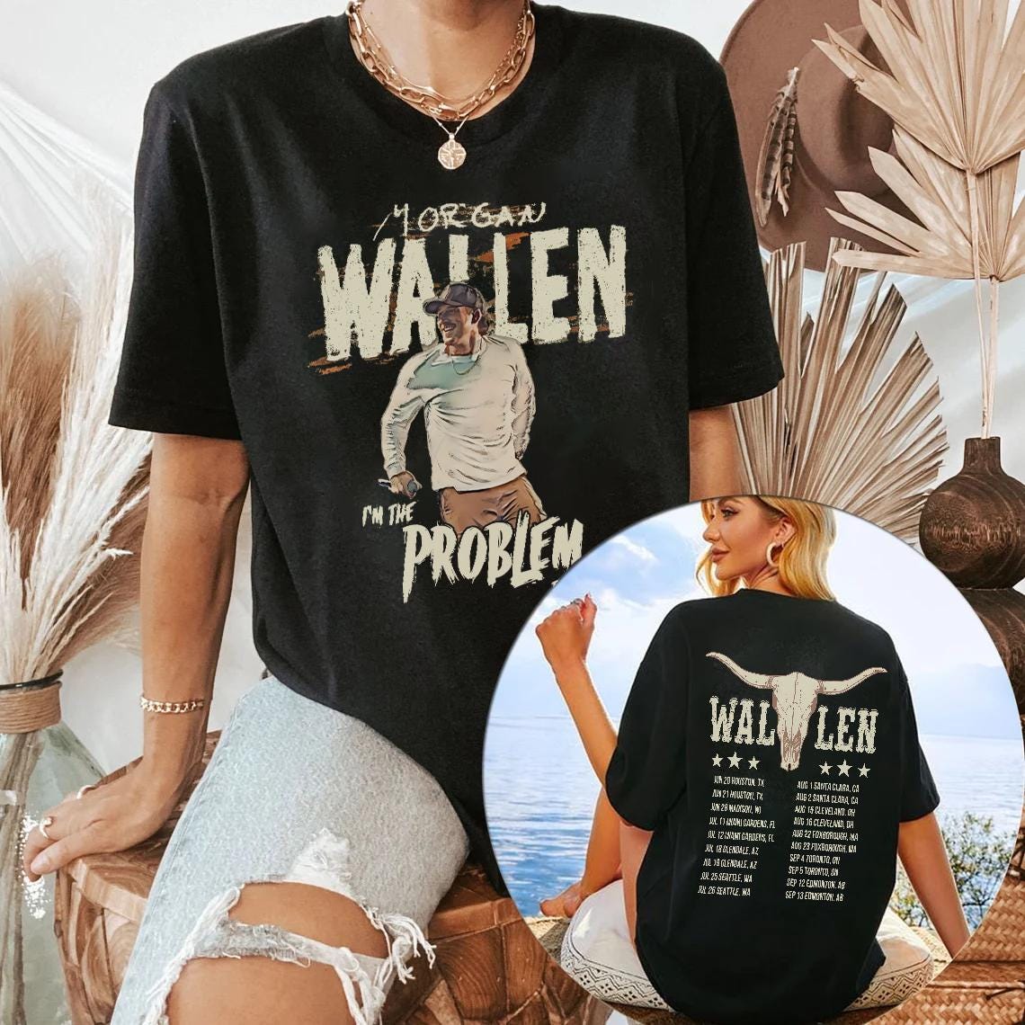 Morgan Wallen Vintage Tour T-Shirt – Two-Sided Country Music Tee