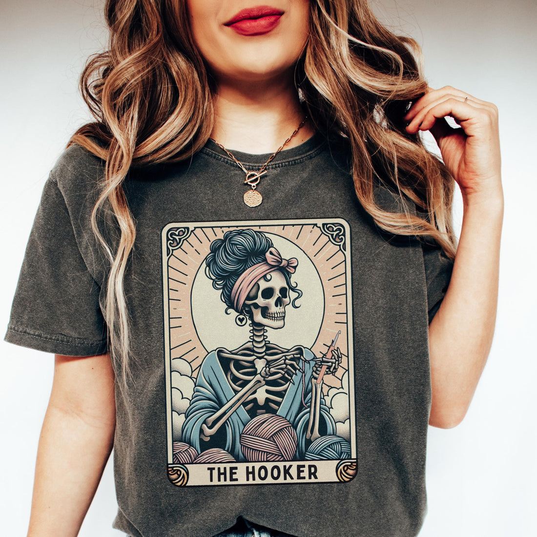 Funny Crochet Shirt - Crochet Lover Tarot Card T-Shirt for Crocheters