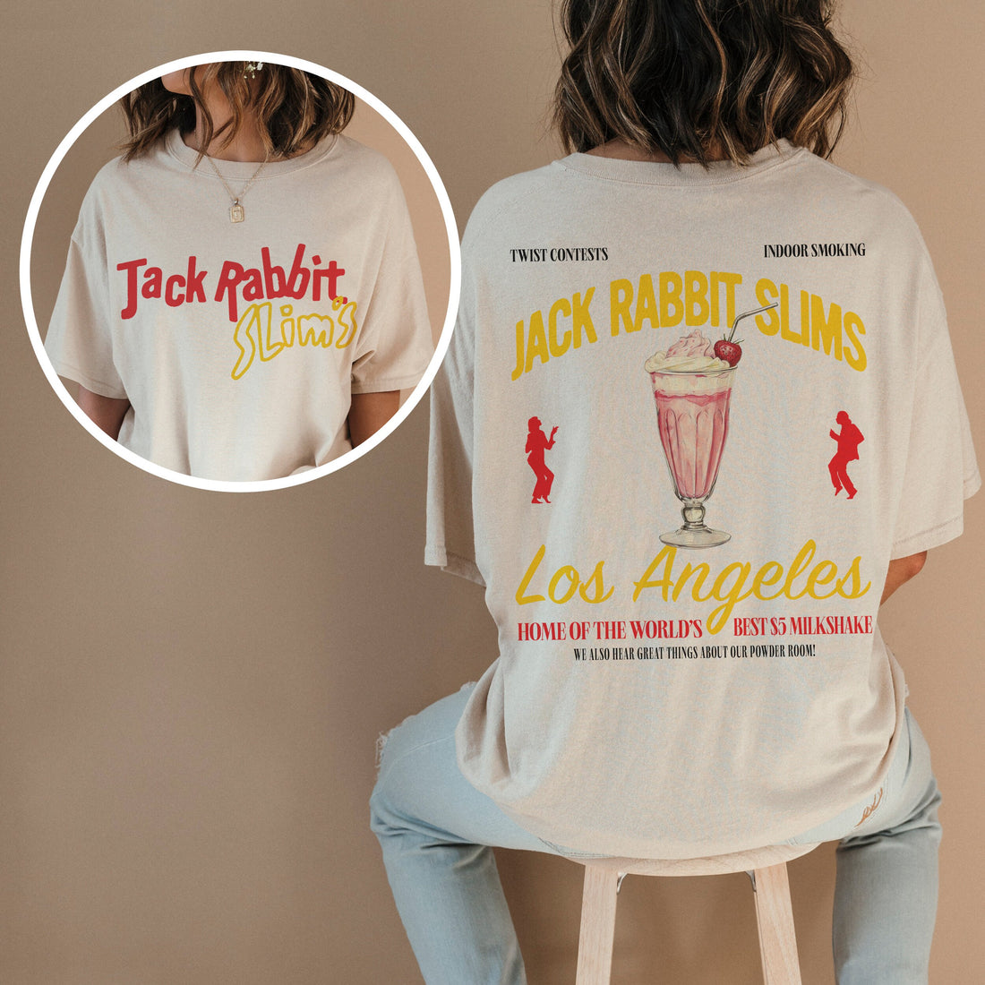 Jack Rabbit Slim’s T-Shirt – Retro Pulp Fiction Movie Restaurant Graphic Tee
