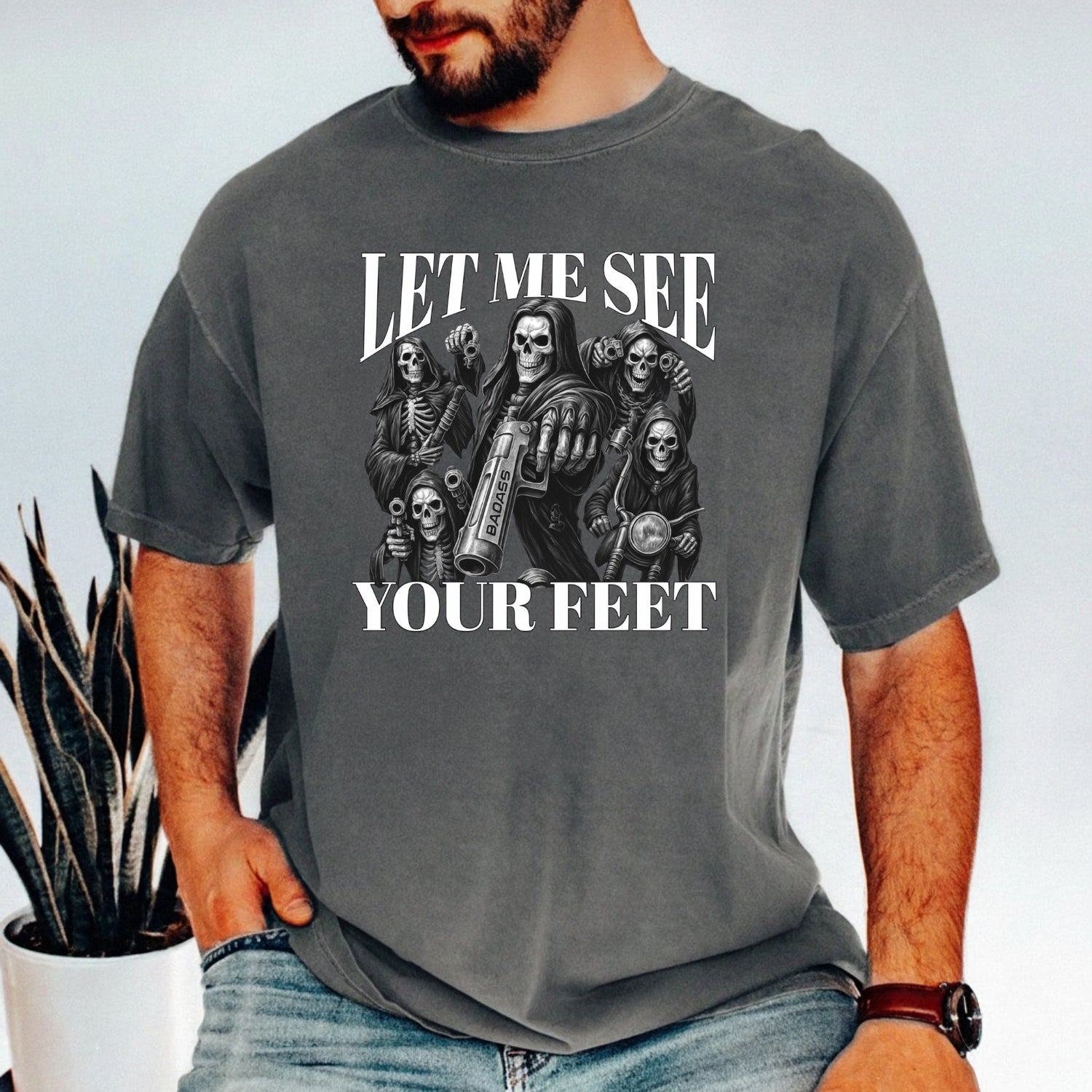 Let Me See Your Feet T-Shirt – Funny Awkward Meme Tee – Silly Internet Humor