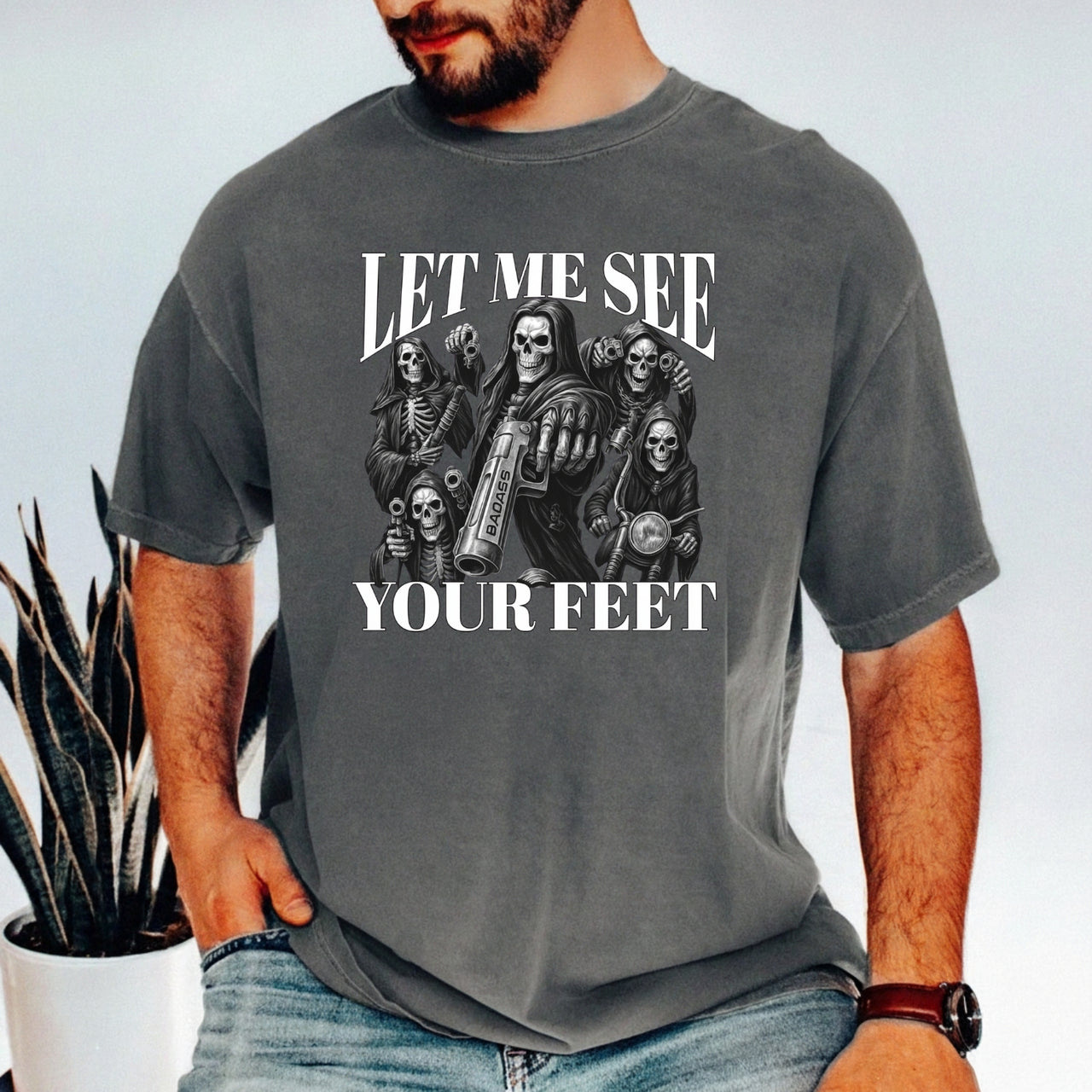 Let Me See Your Feet T-Shirt – Funny Awkward Meme Tee – Silly Internet Humor