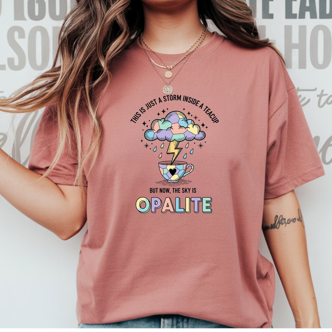 Storm in a Teacup Shirt – Opalite Sky Romantic Graphic Tee