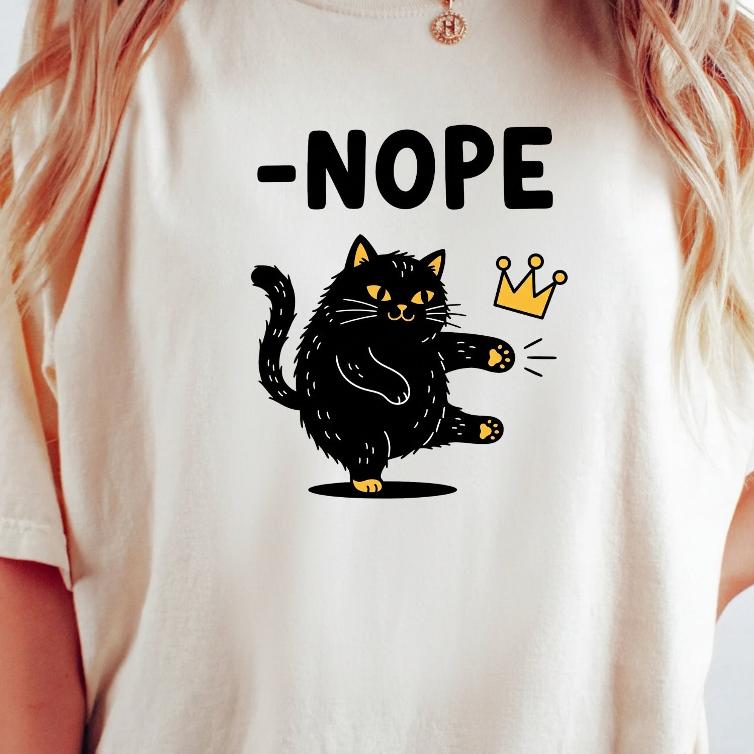 Black Cat Parody T-Shirt – No Kings in America Funny Satire Tee