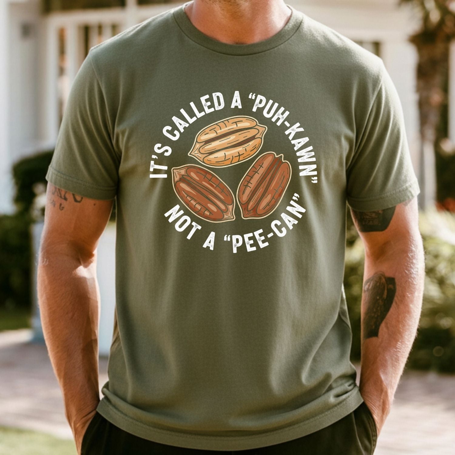 Sarcastic Pecan Pun T-Shirt - Puh-Kawn Not Pee-Can Funny Tee - Southern Humor Shirt