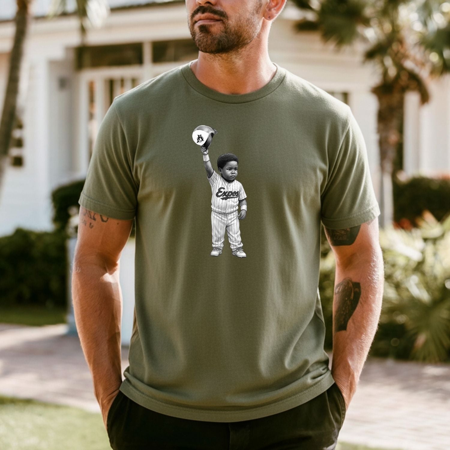 Born Ready Baseball T-Shirt – Vintage Vladdy Jr Athletic Graphic Tee