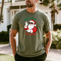 Funny Santa Says Six Seven T-Shirt – Christmas Meme Graphic Tee
