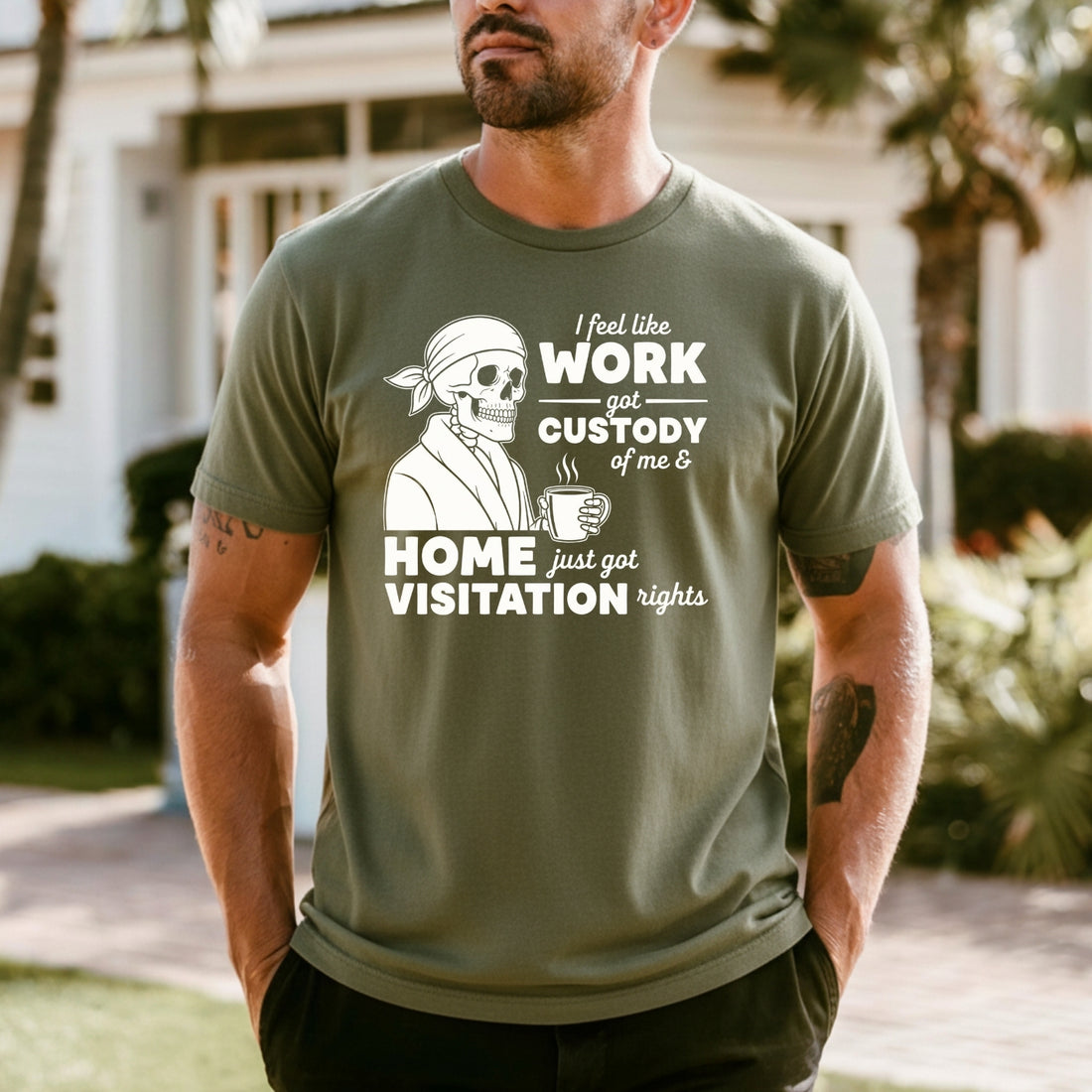 I Feel Like Work Got Custody of Me Shirt – Funny Office Humor Tee – Work Life Balance Graphic Top