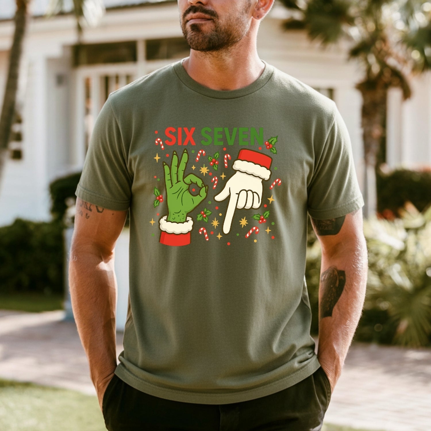 6 7 Meme Christmas Tee – Funny Santa Holiday Graphic Shirt