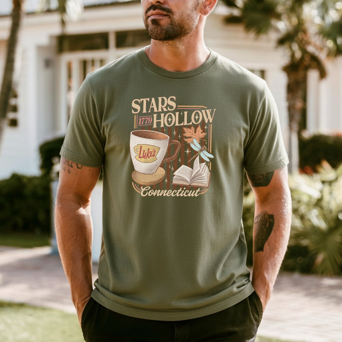 Stars Hollow Coffee Shop T-Shirt – Vintage Connecticut Tee – Retro Small Town Cafe Style