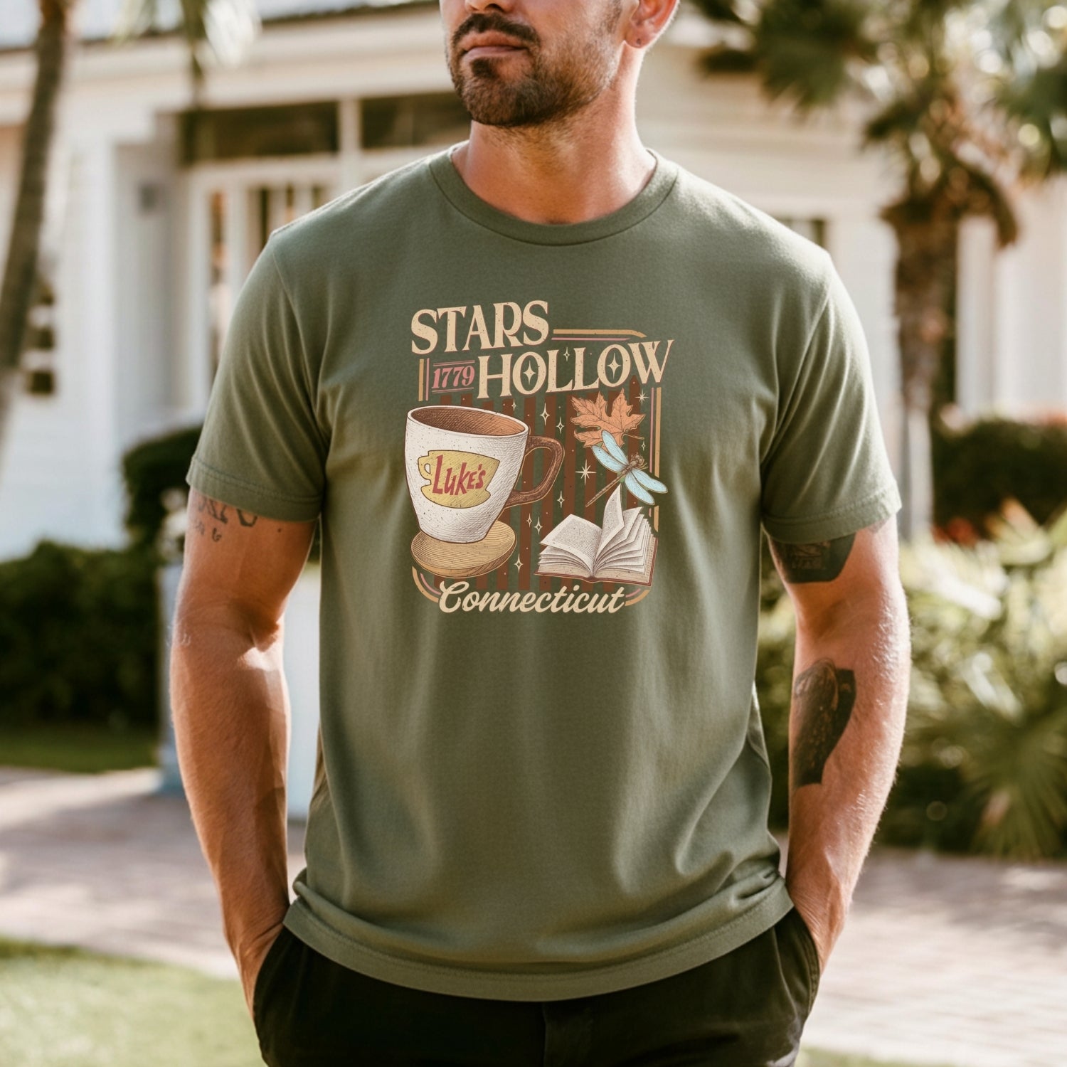 Stars Hollow Coffee Shop T-Shirt – Vintage Connecticut Tee – Retro Small Town Cafe Style