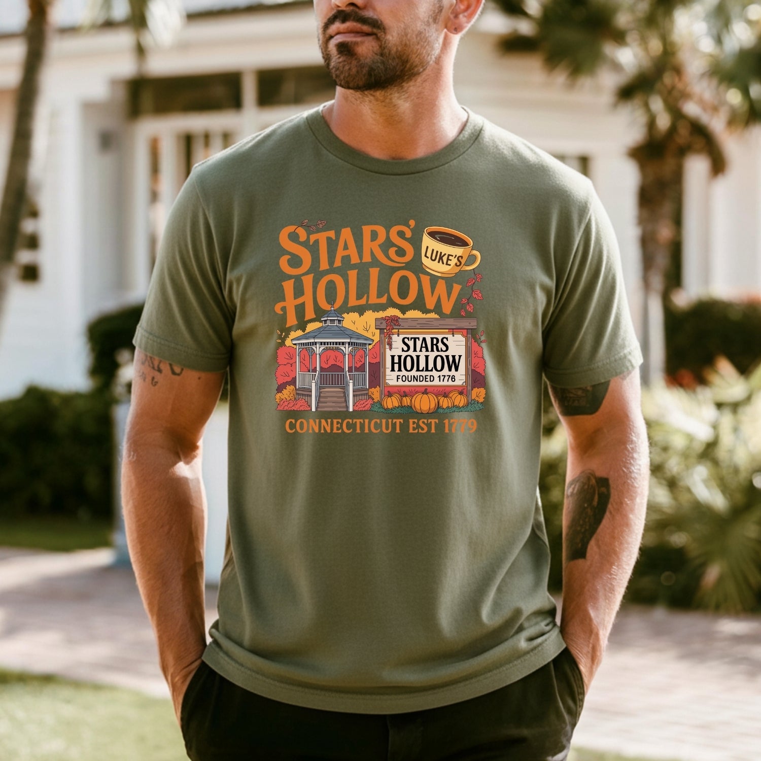 Stars Hollow T-Shirt – Retro Coffee Lover Tee – Vintage Small Town Graphic Design