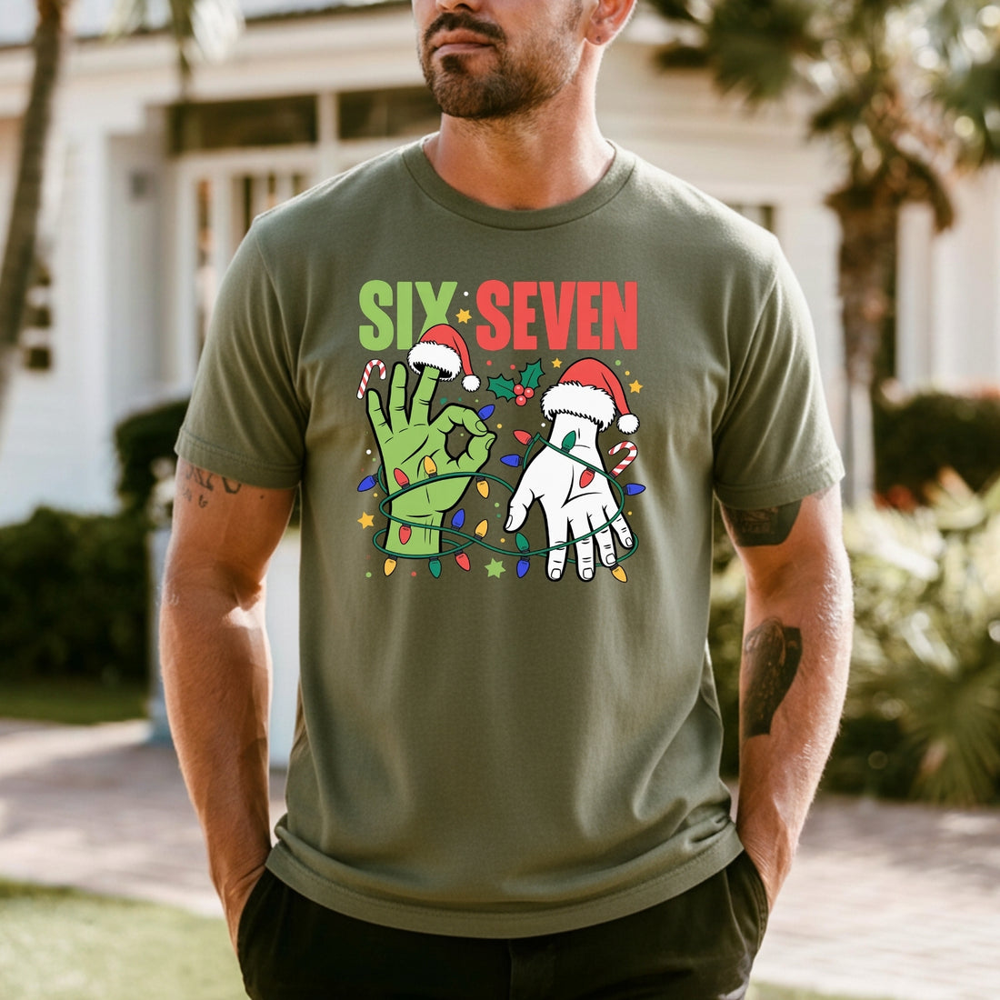 6 7 Christmas Shirt – Funny Santa Meme Holiday Tee
