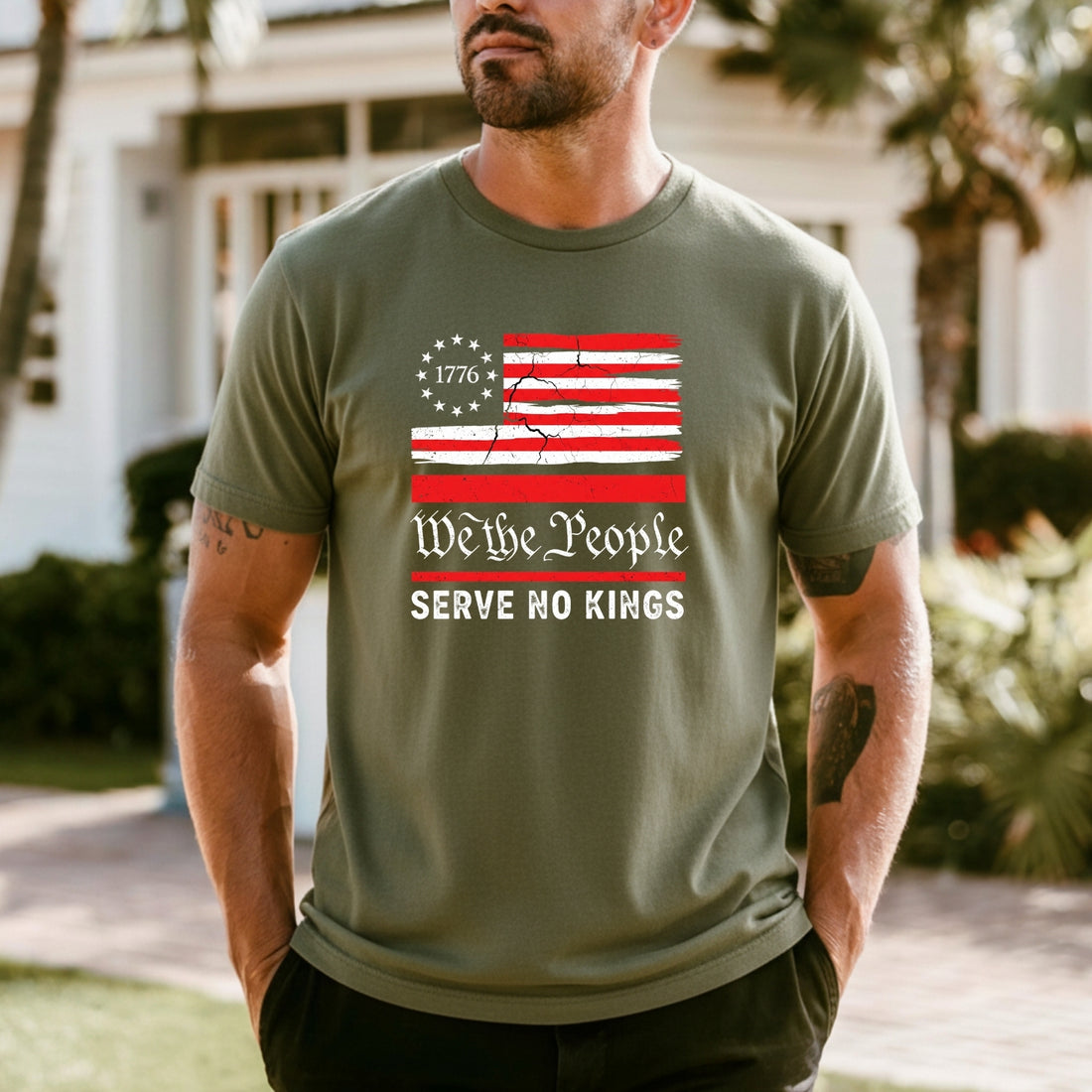 We The People Serve No Kings T-Shirt – Patriotic Freedom Graphic Tee