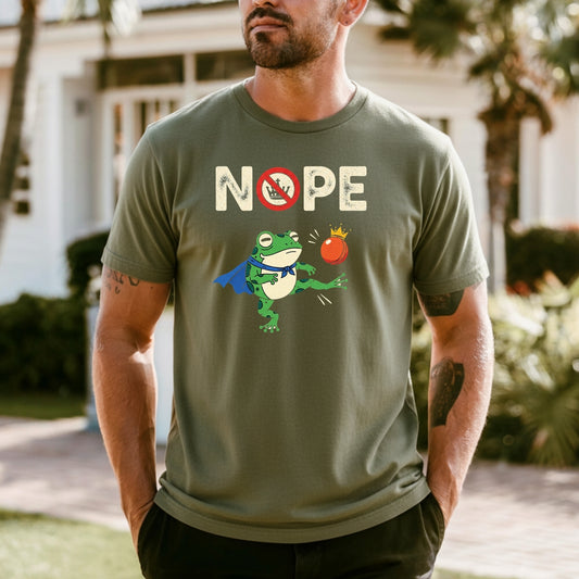 Portland Frog NOPE Meme Tee – Funny Rebellious Unisex Graphic Shirt