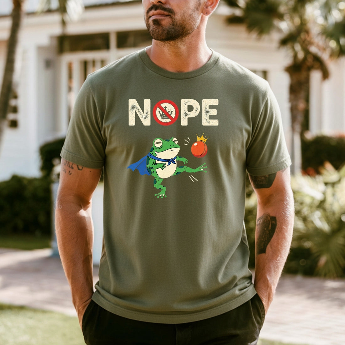 Portland Frog NOPE Meme Tee – Funny Rebellious Unisex Graphic Shirt
