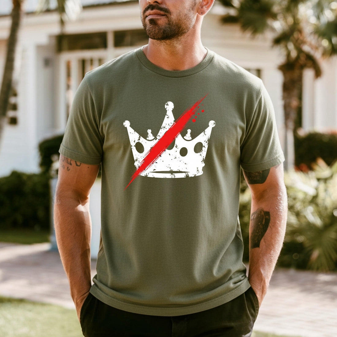 No Kings in America T-Shirt – Crown Graphic Tee Freedom Statement Shirt