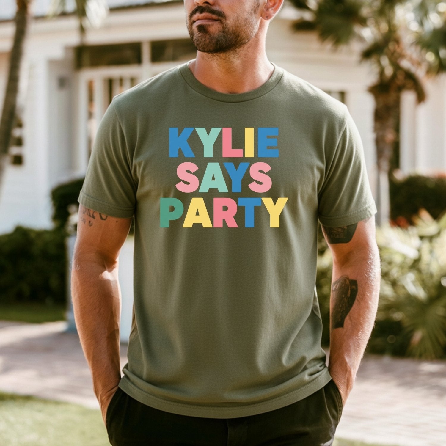 Kylie Says Party Shirt – Retro Disco Pop-Inspired Graphic Tee