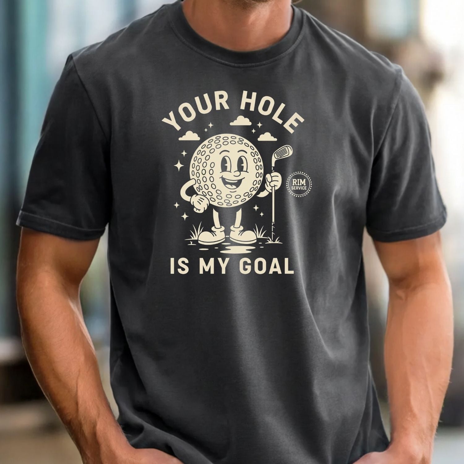 Your Hole is My Goal T-Shirt - Funny Adult Humor Tee - Unhinged Golf Graphic Shirt