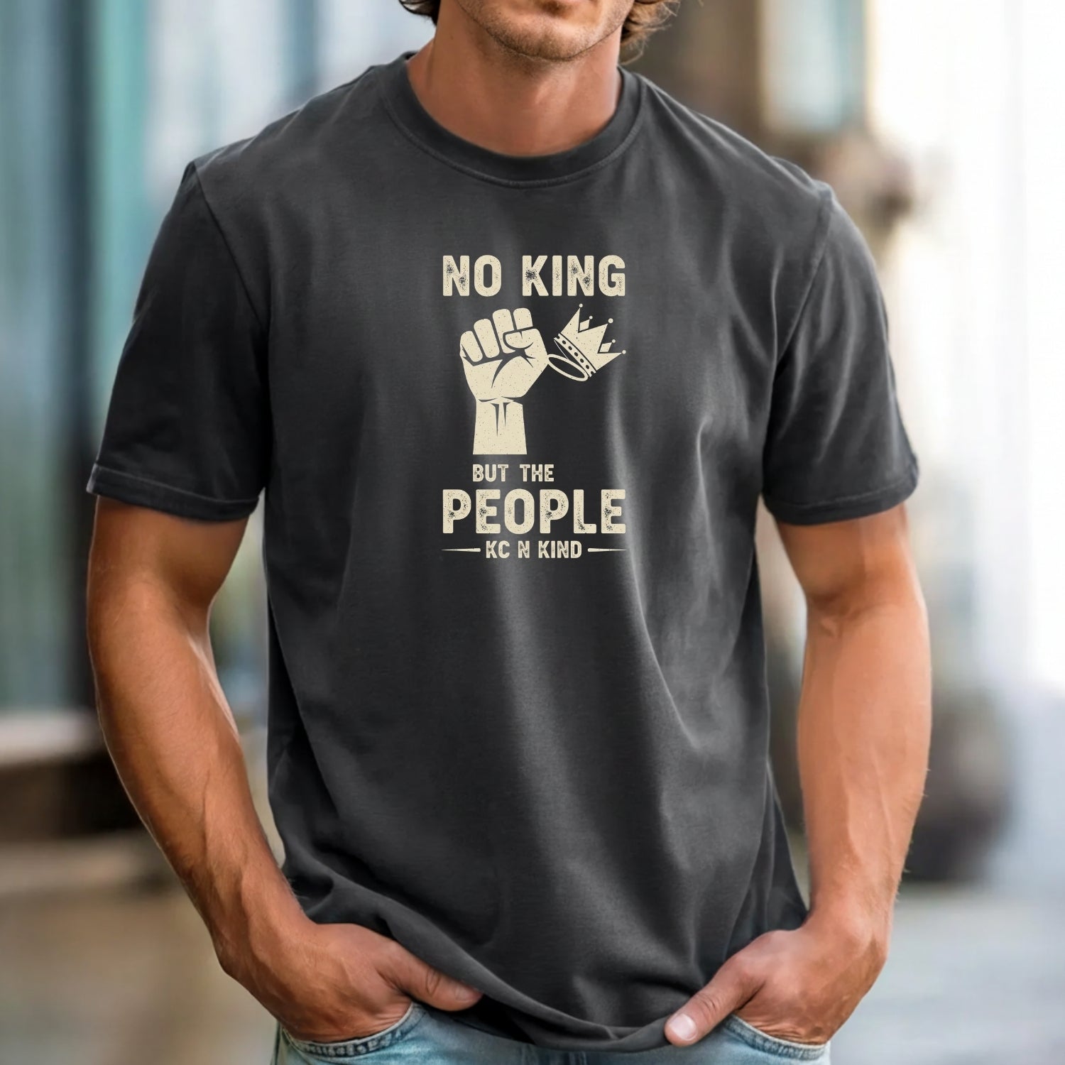 No King But The People Unisex Protest T-Shirt – Freedom and Unity Tee