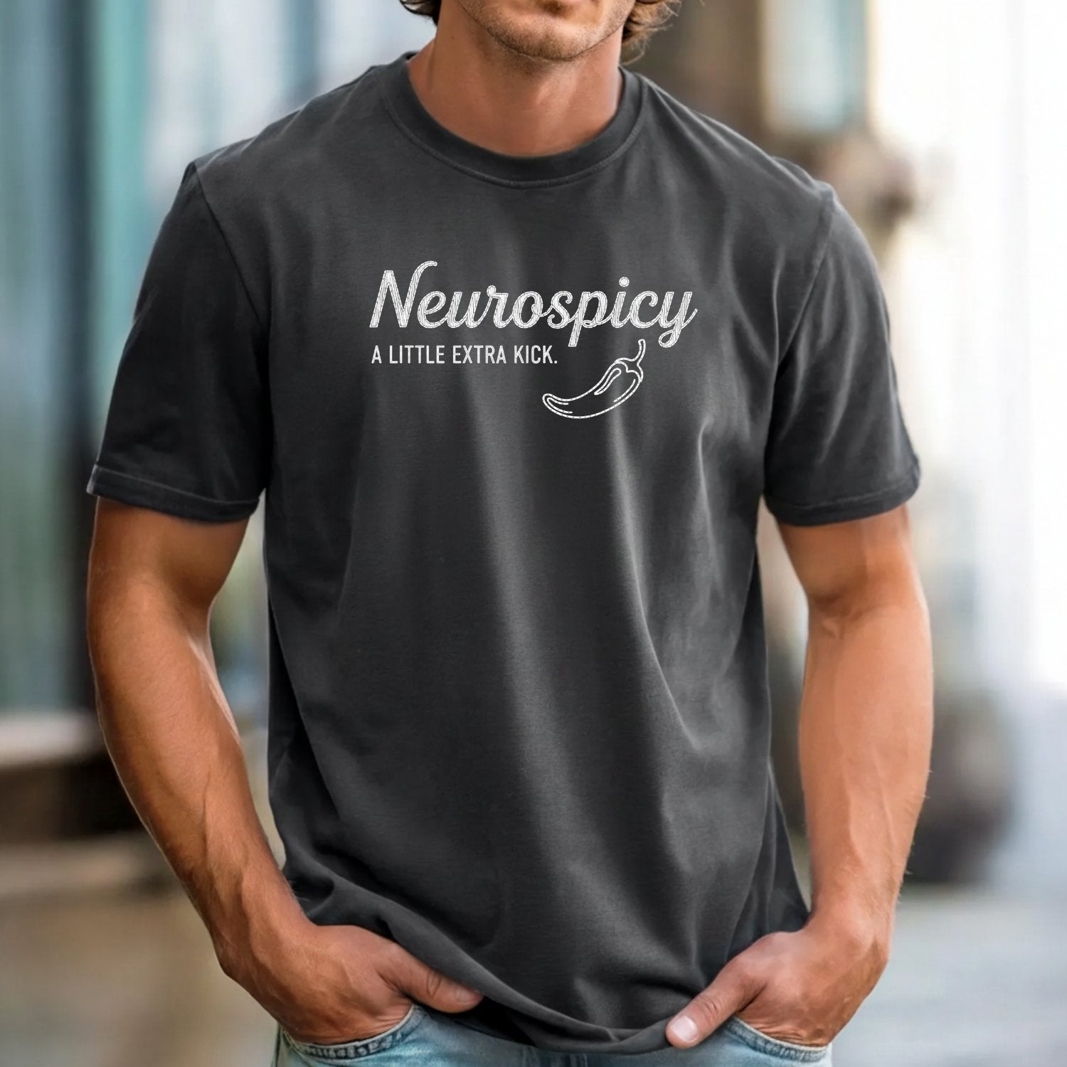 Neurospicy Shirt – Funny A Little Extra Kick Graphic Tee