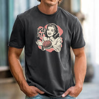 Use Your Brain Graphic T-Shirt – Sarcastic Vintage Tee – Funny Retro 50s Ad Parody