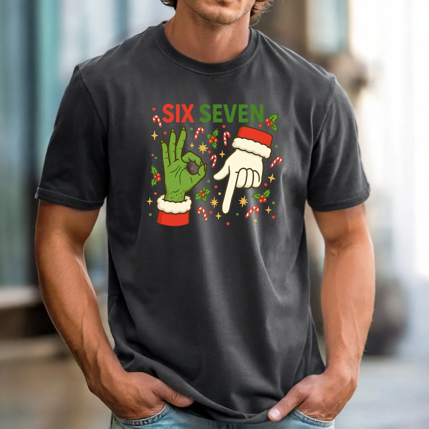 6 7 Meme Christmas Tee – Funny Santa Holiday Graphic Shirt
