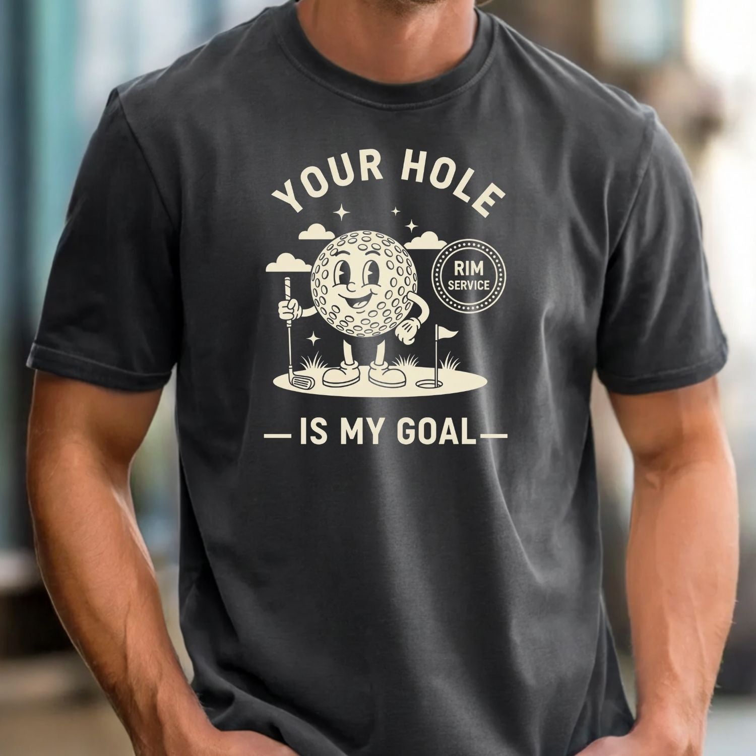 Funny Your Hole is My Goal T-Shirt - Inappropriate Humor Tee - Golf Gift Shirt for Men and Women