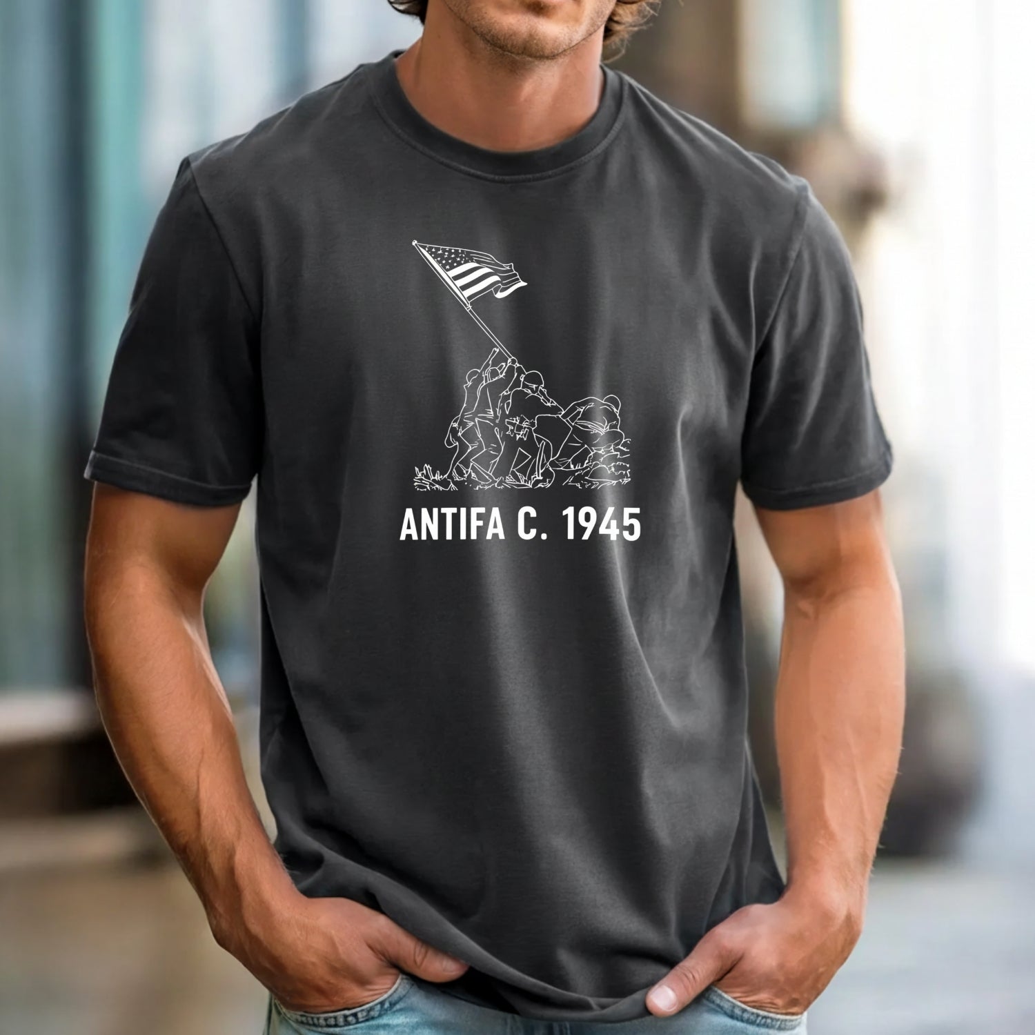 1945 Victory Shirt – Vintage USA Heritage Tee – Freedom and Unity Design