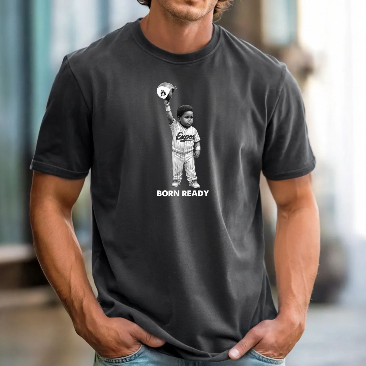 Born Ready Sports Tee – Retro Vladdy Baseball Fan Graphic Shirt