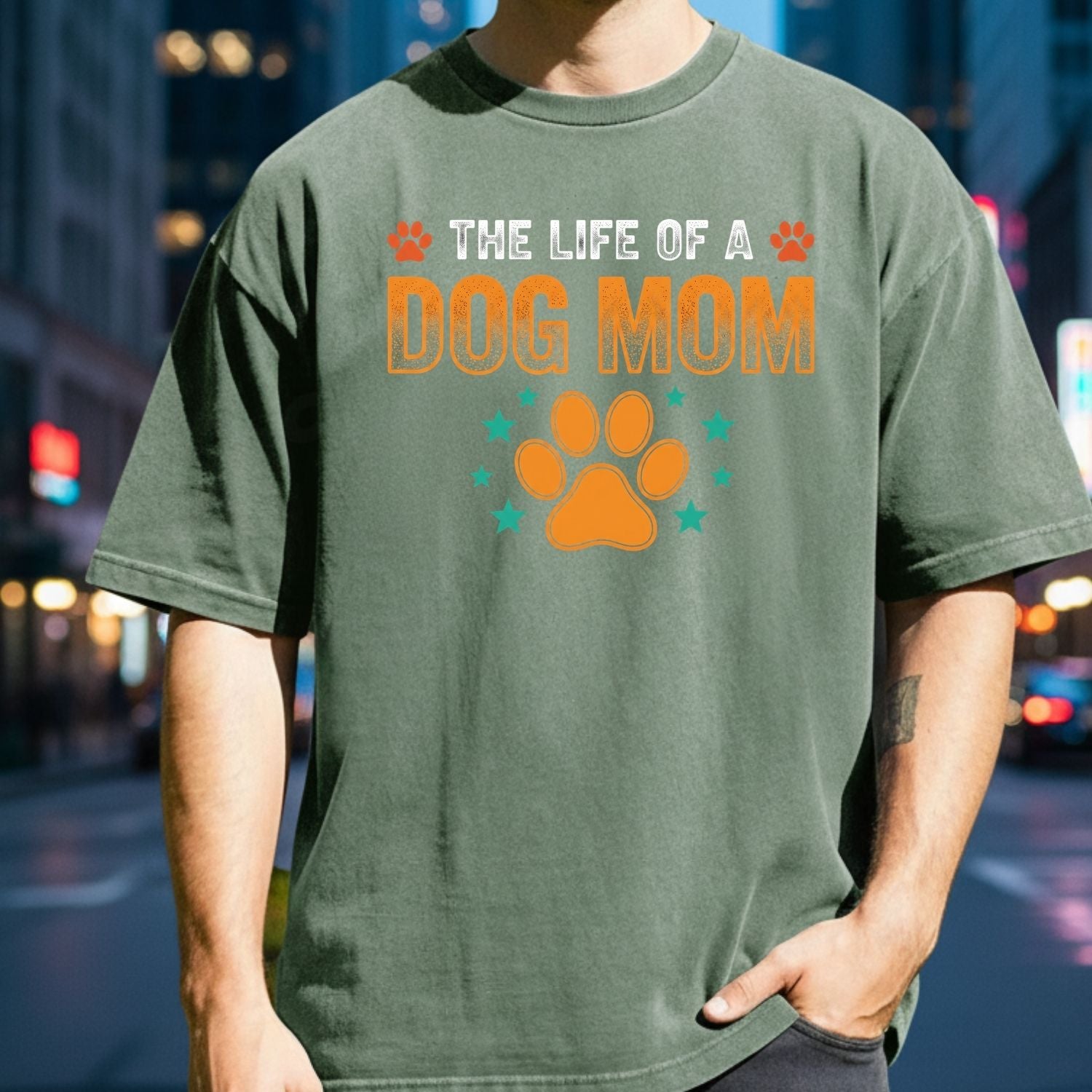 The Life of a Dog Mom Shirt - Dog Mom Showgirl Tee - Cute Dog Mama Graphic T-Shirt