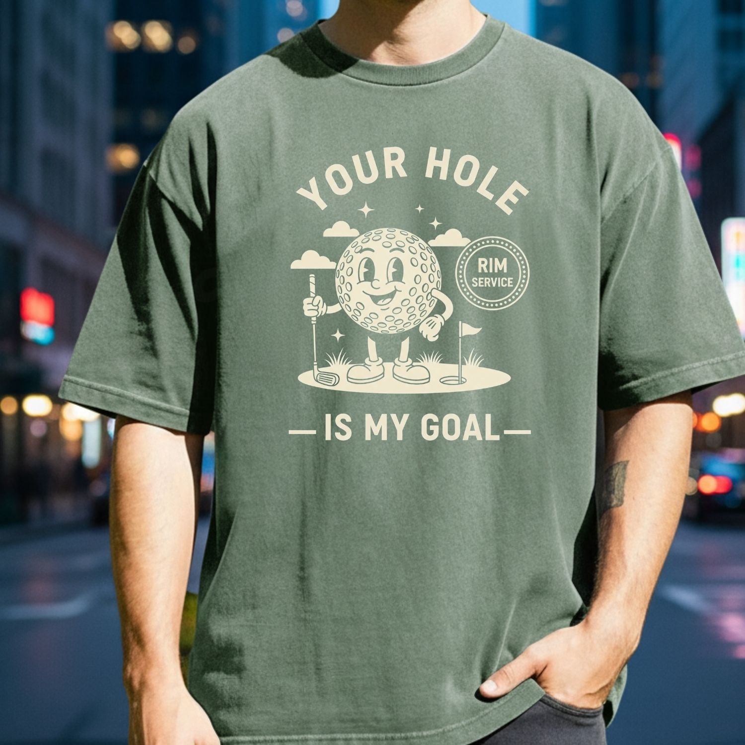 Funny Your Hole is My Goal T-Shirt - Inappropriate Humor Tee - Golf Gift Shirt for Men and Women