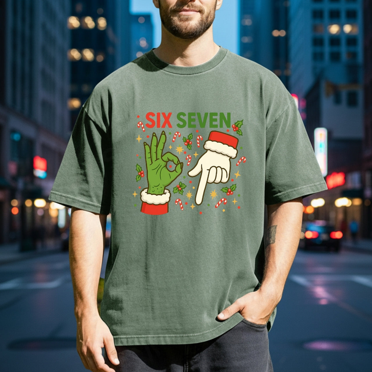 6 7 Meme Christmas Tee – Funny Santa Holiday Graphic Shirt