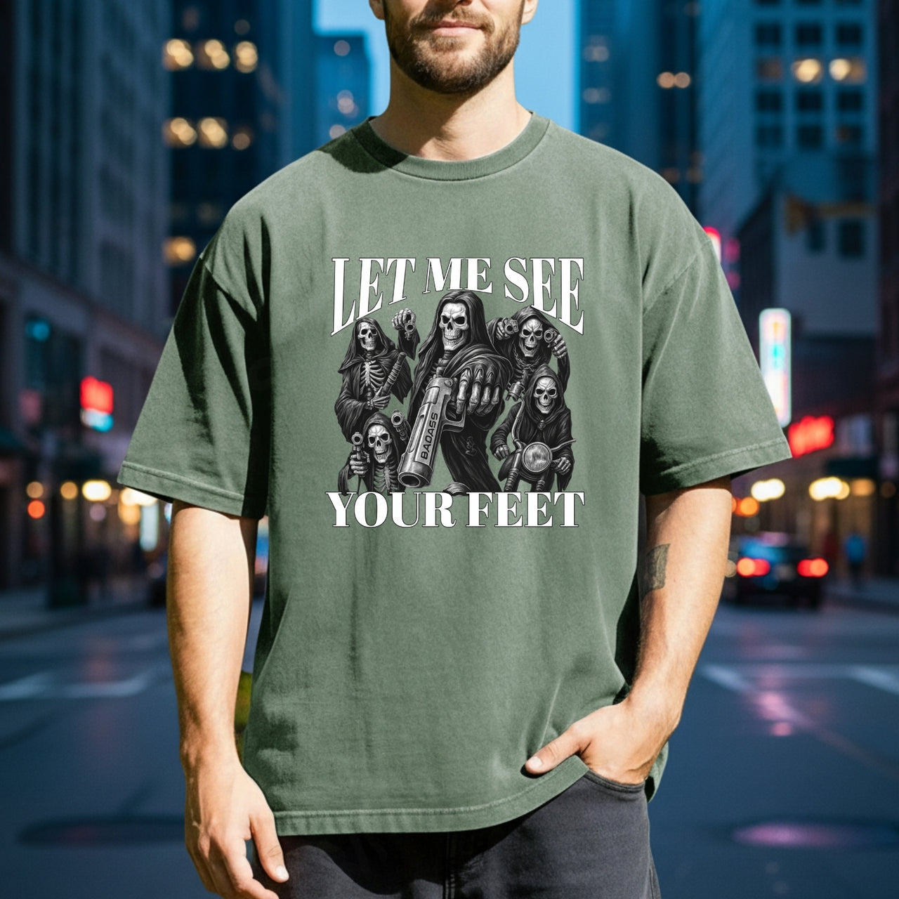 Let Me See Your Feet T-Shirt – Funny Awkward Meme Tee – Silly Internet Humor