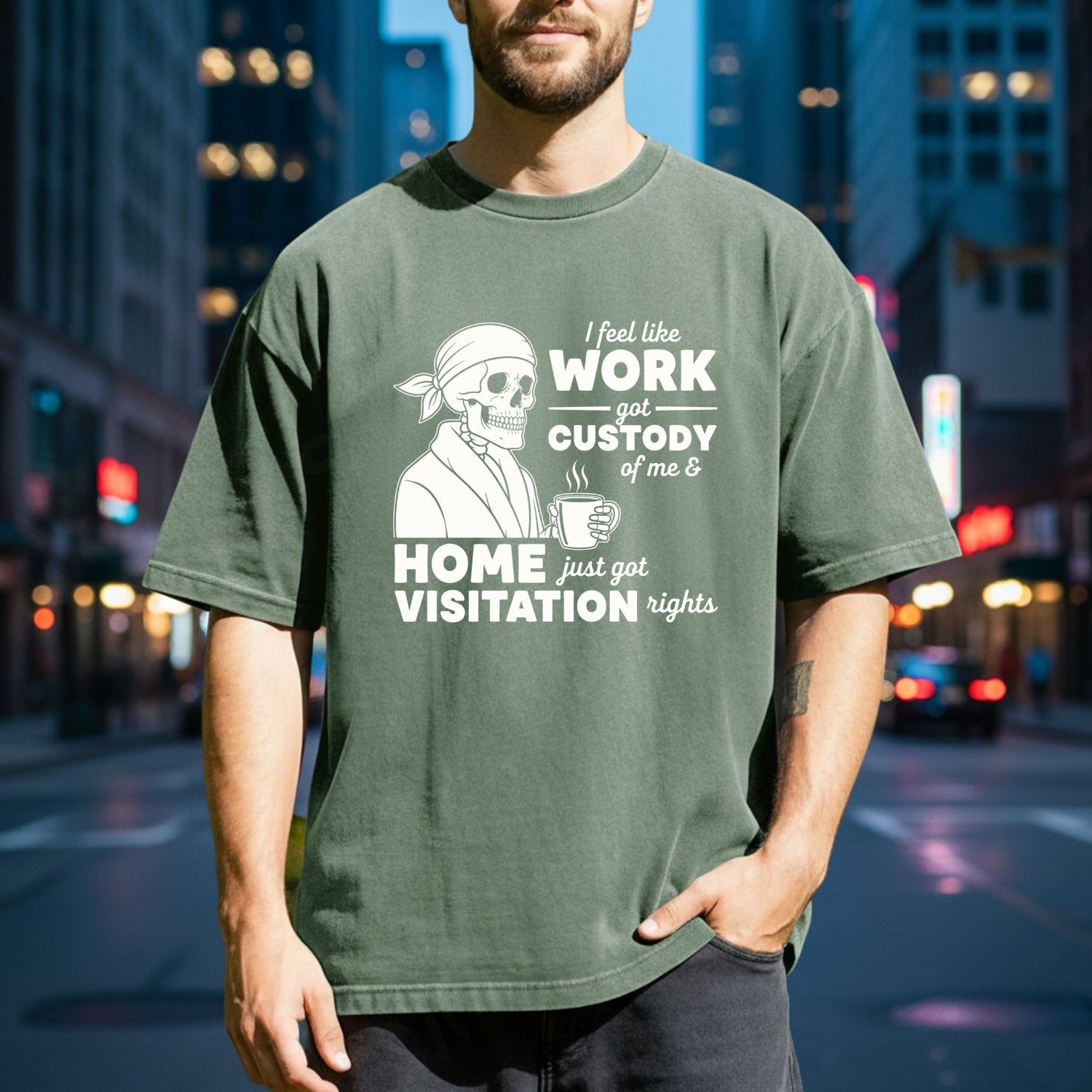 I Feel Like Work Got Custody of Me Shirt – Funny Office Humor Tee – Work Life Balance Graphic Top