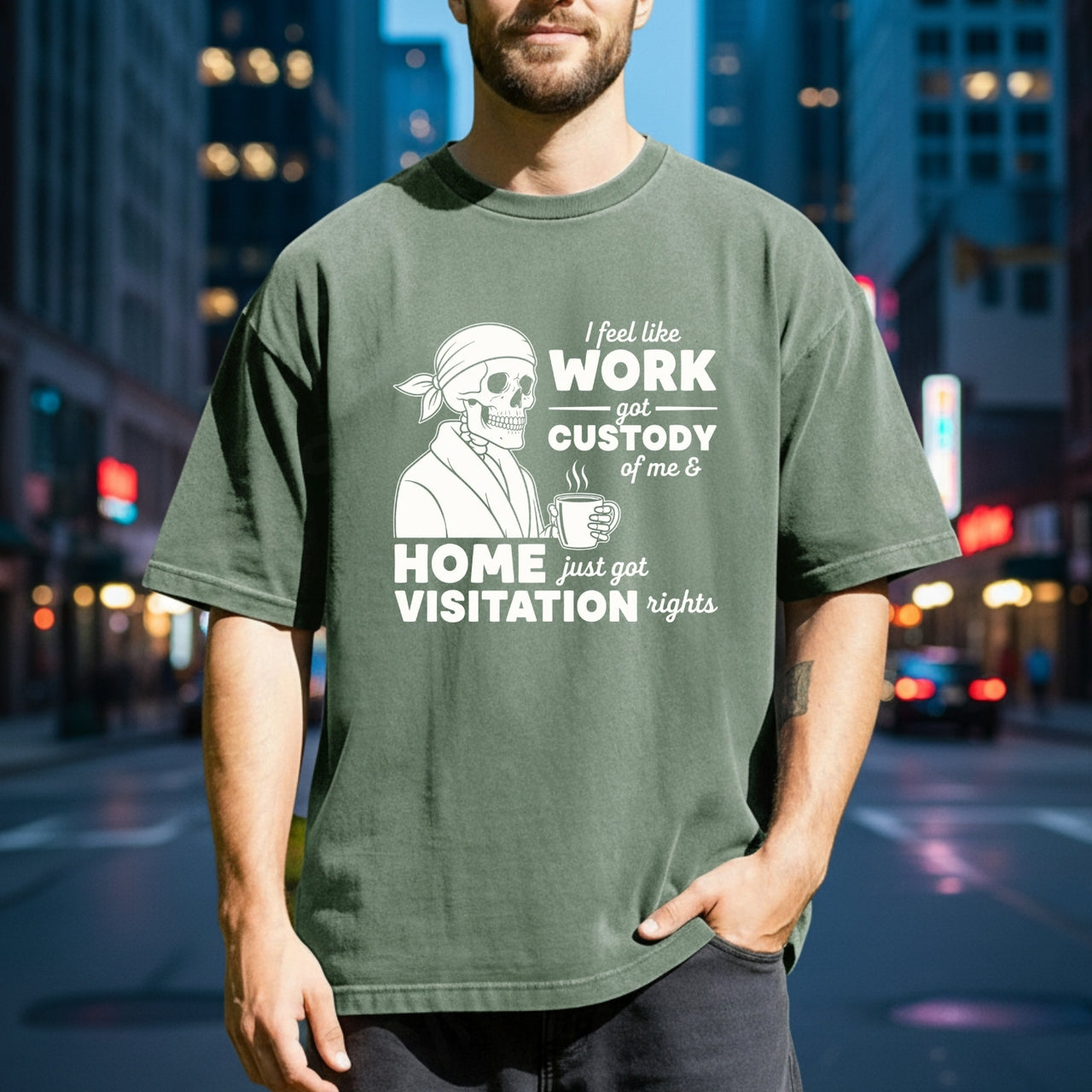 I Feel Like Work Got Custody of Me Shirt – Funny Office Humor Tee – Work Life Balance Graphic Top