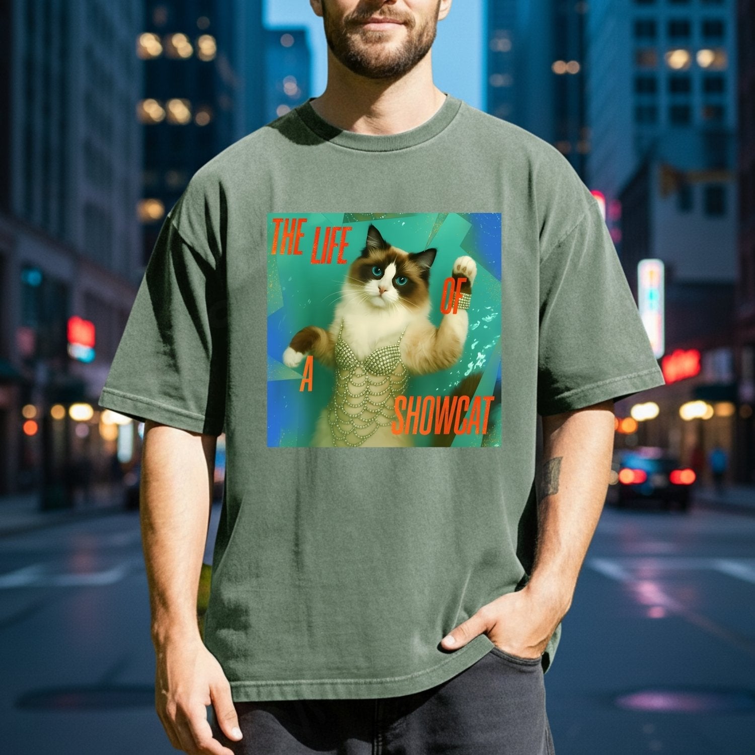 The Life of a Showcat Shirt – Funny Cat Lover Graphic Tee