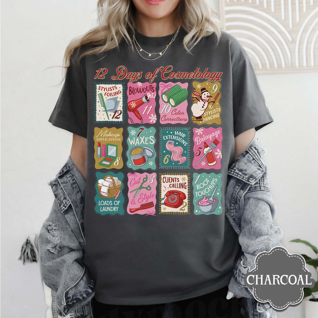 12 Days of Cosmetology Sweatshirt – Hairstylist Christmas Gift