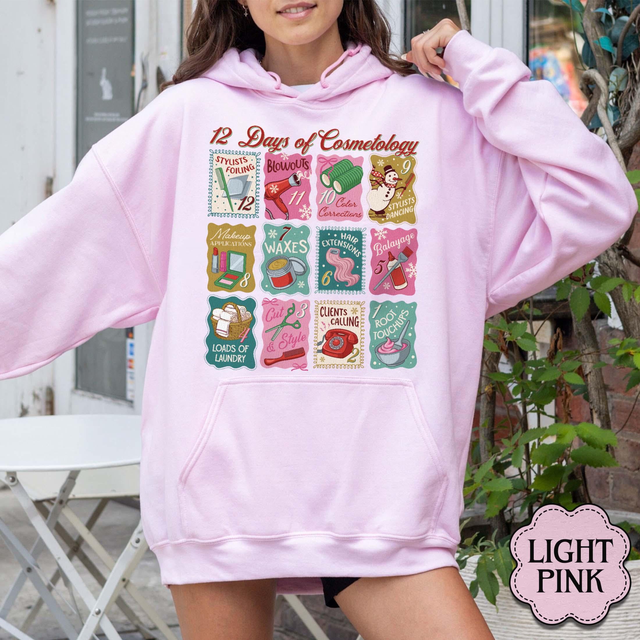 12 Days of Cosmetology Sweatshirt – Hairstylist Christmas Gift