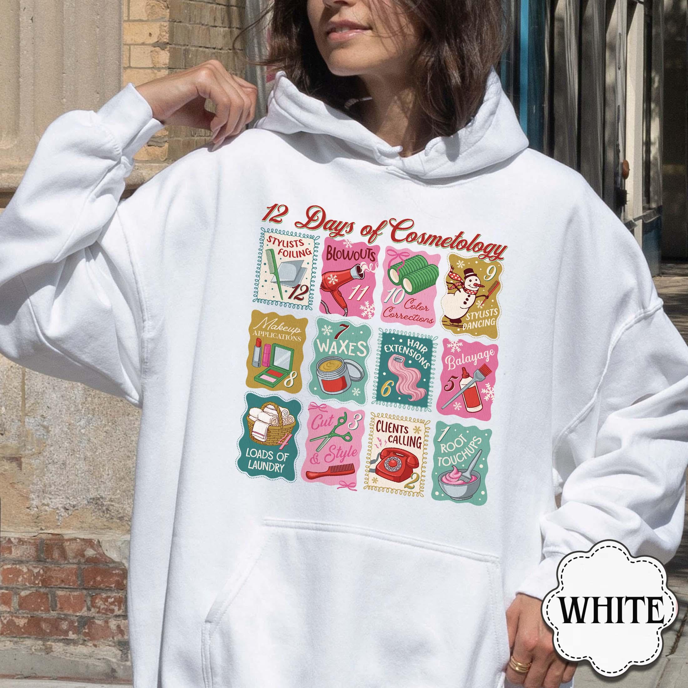 12 Days of Cosmetology Sweatshirt – Hairstylist Christmas Gift