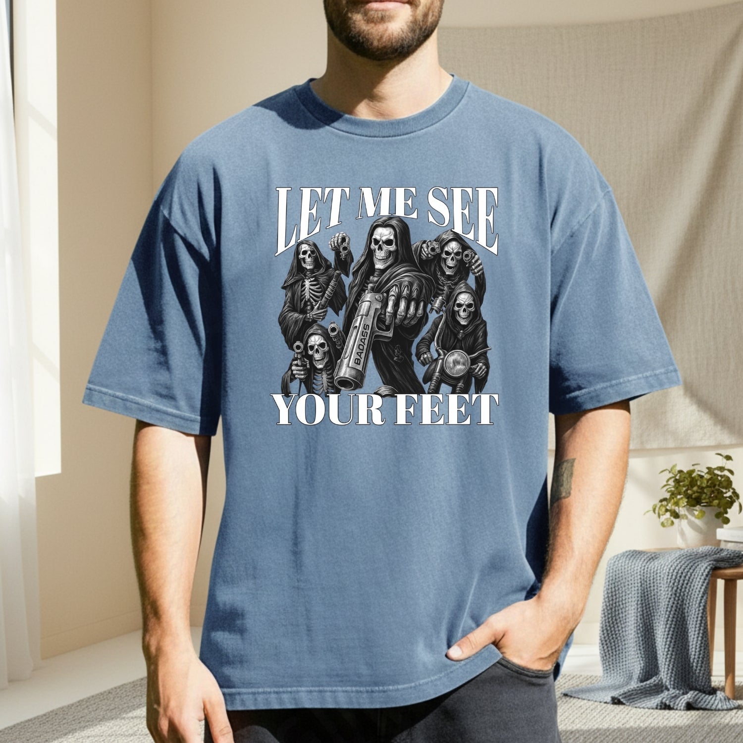 Let Me See Your Feet T-Shirt – Funny Awkward Meme Tee – Silly Internet Humor