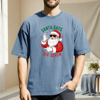 Funny Santa Says Six Seven T-Shirt – Christmas Meme Graphic Tee