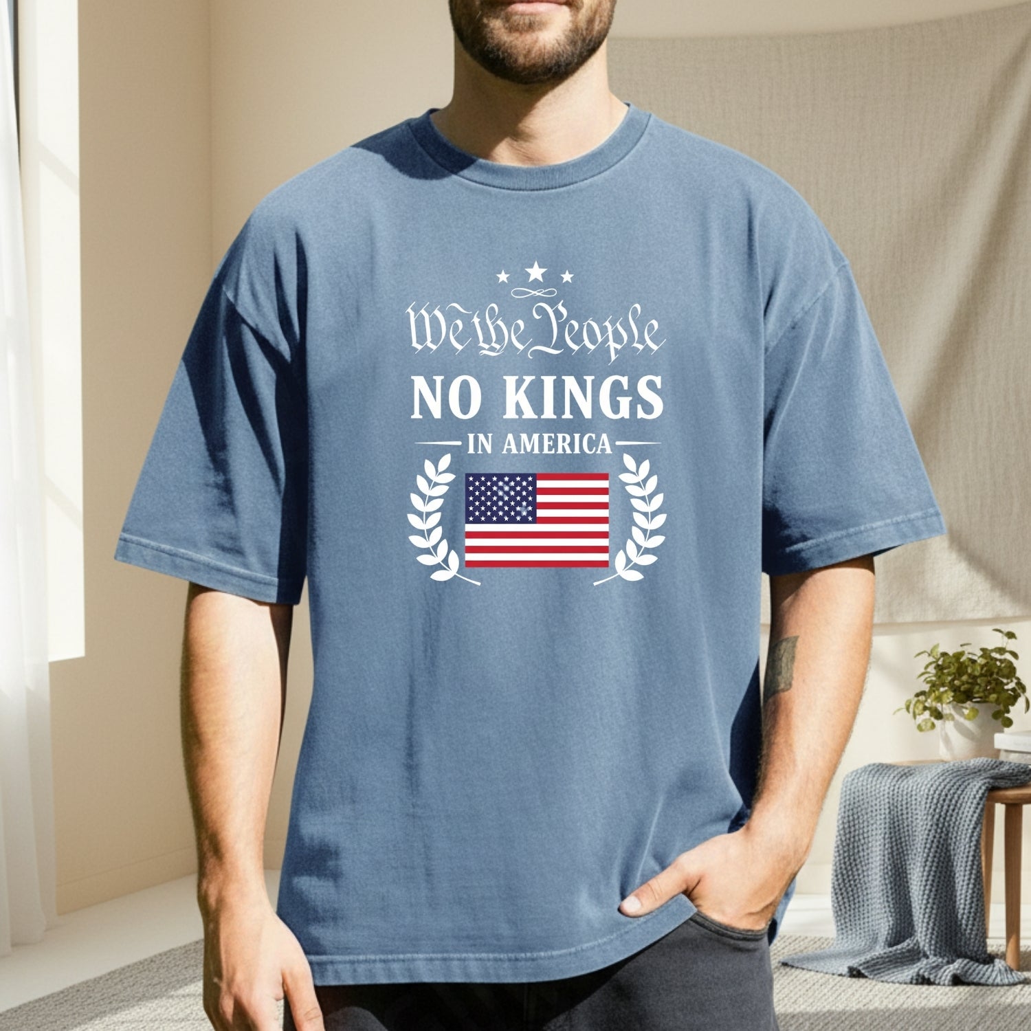 No Kings in America Tee – Liberty & Democracy Statement T-Shirt