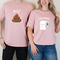 Best Friends Girl Poop Letter Matching T-Shirts For Besties