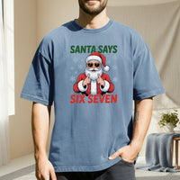 Funny Santa Says Six Seven T-Shirt – Christmas Meme Graphic Tee
