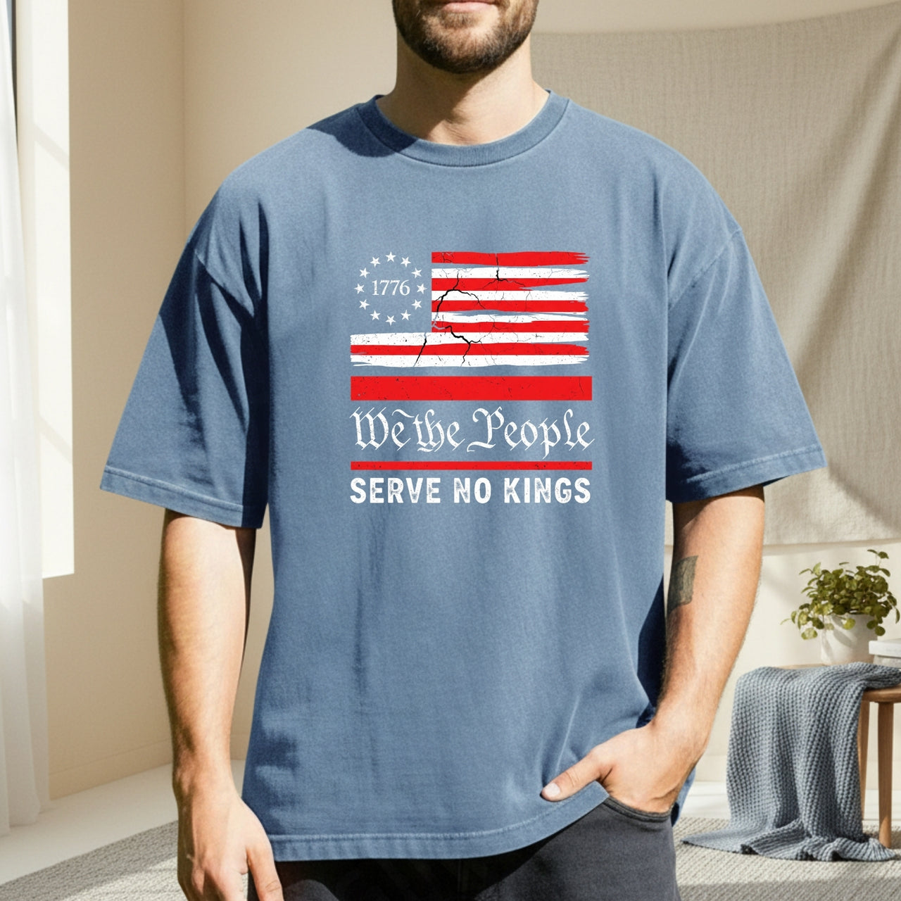 We The People Serve No Kings T-Shirt – Patriotic Freedom Graphic Tee