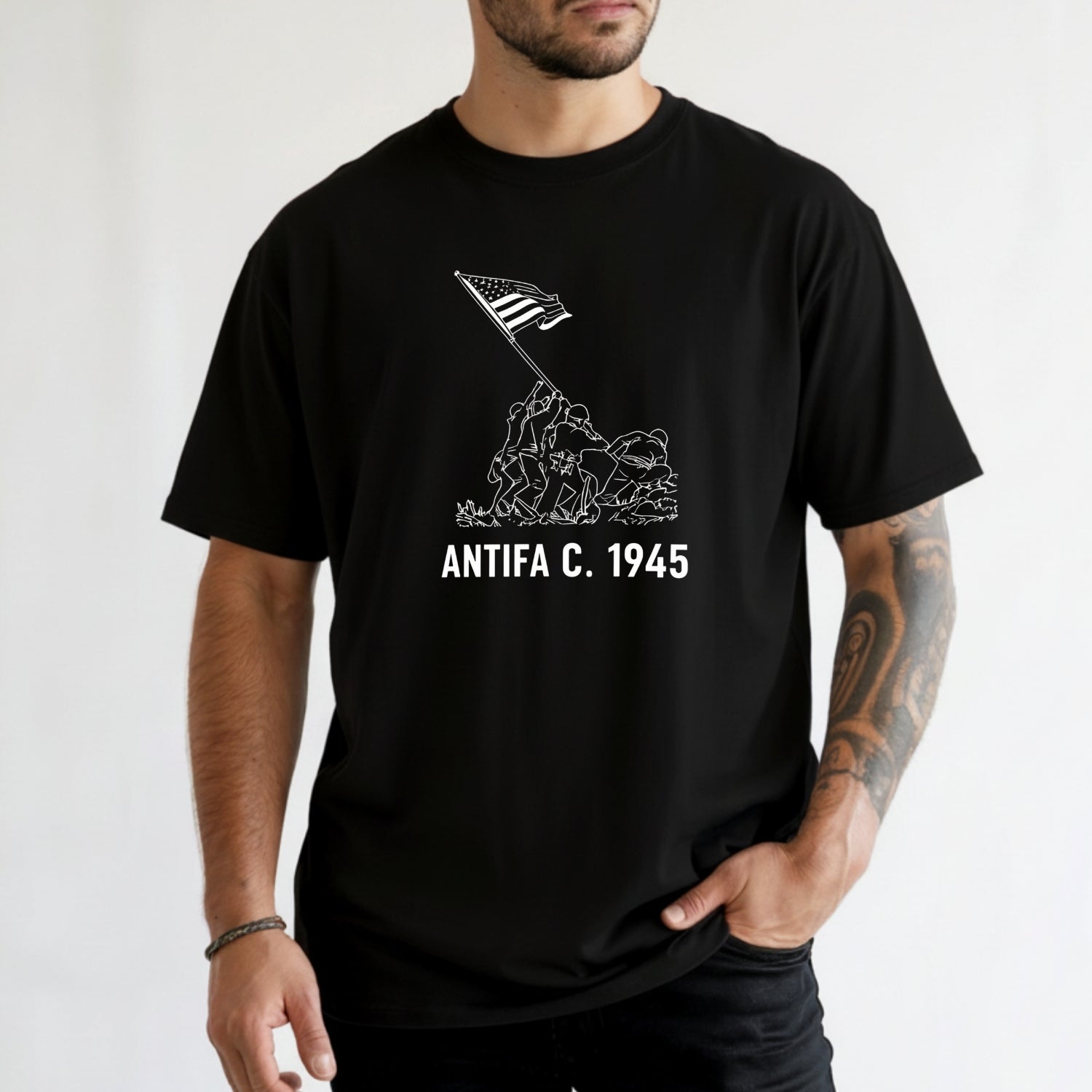 1945 Victory Shirt – Vintage USA Heritage Tee – Freedom and Unity Design