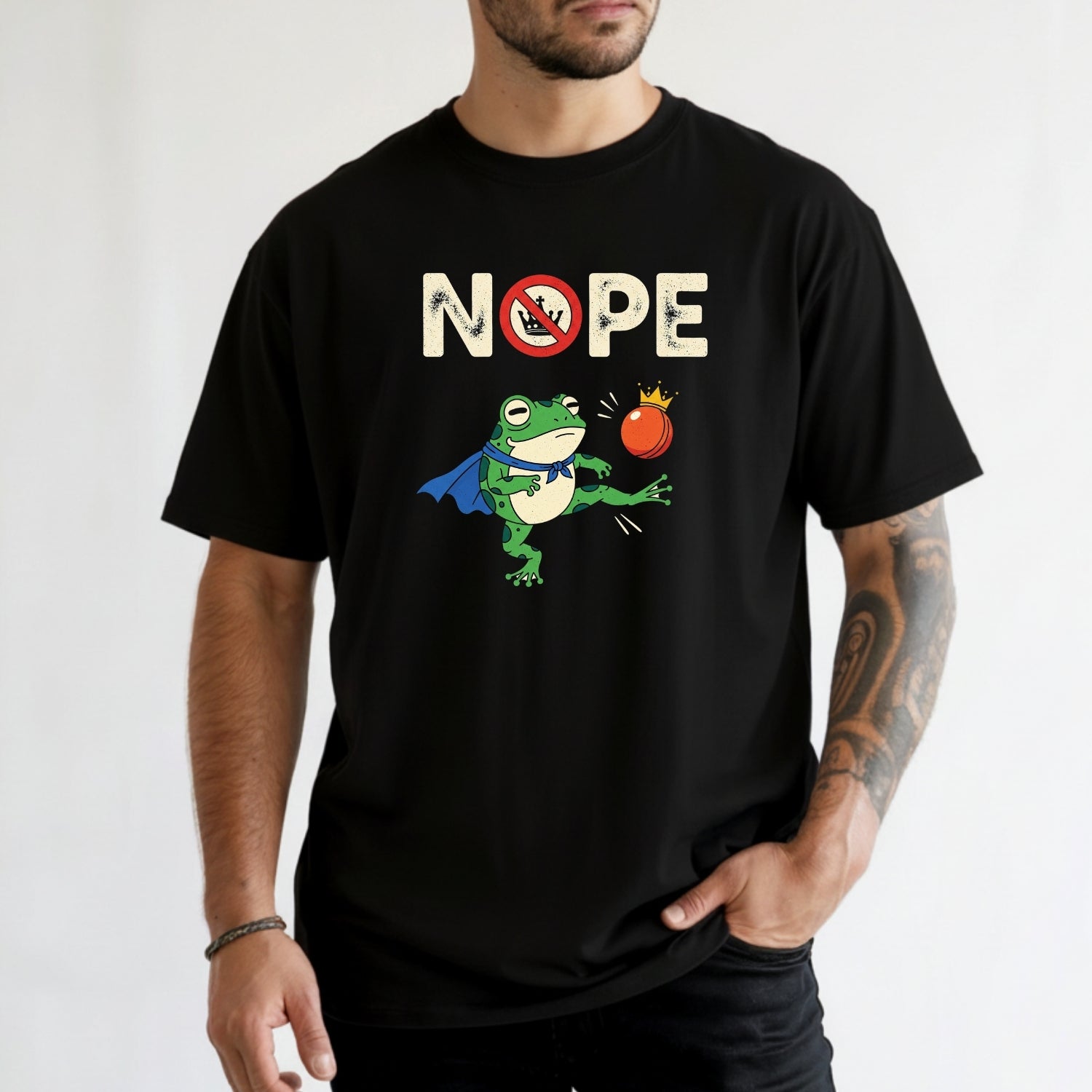 Portland Frog NOPE Meme Tee – Funny Rebellious Unisex Graphic Shirt