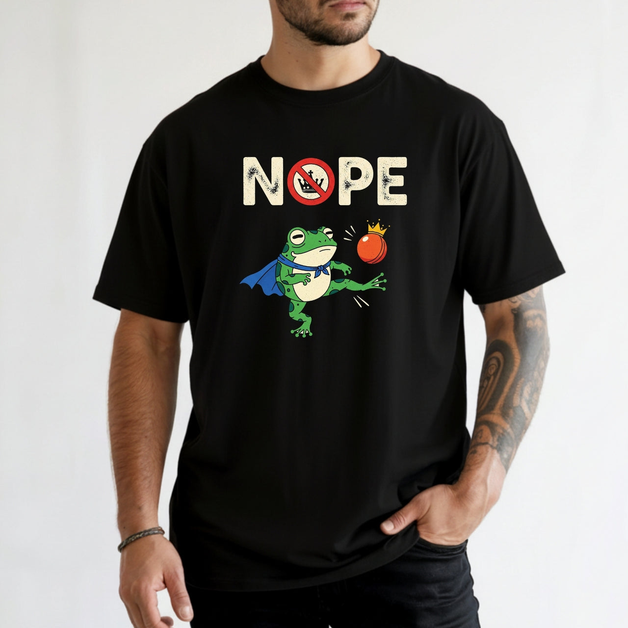 Portland Frog NOPE Meme Tee – Funny Rebellious Unisex Graphic Shirt